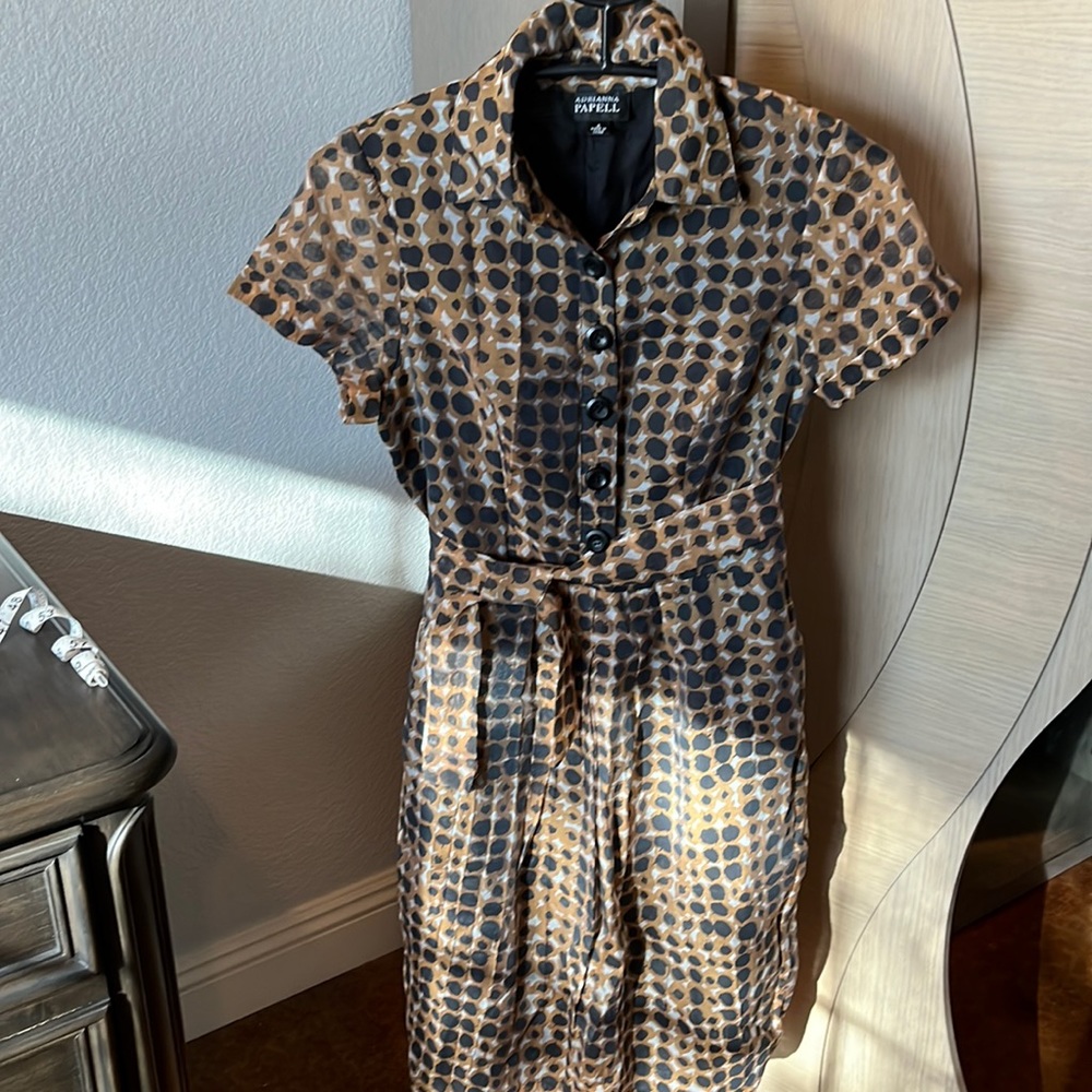 Adrianna Papell black/brown dress 4